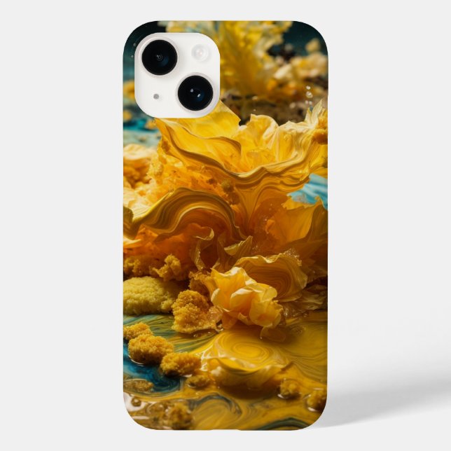 Gelbe Flora Case-Mate iPhone Hülle (Rückseite)