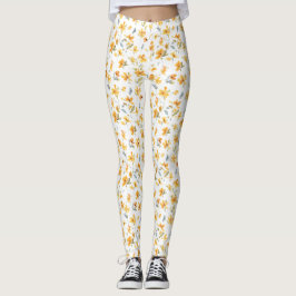 Gelbe Flora Leggings