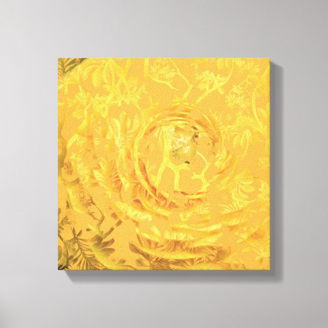 Gelbe Flora Leinwanddruck (Vorderseite)