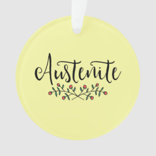 Gelbe Floral Austenite Bookish Ornament