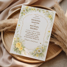 Gelbe florale elegante romantische Hochzeit