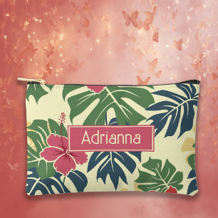 Gelbe florale tropische zubehörtasche