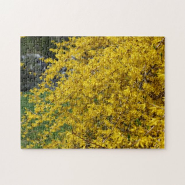 Gelbe Forsythia-Blume Orton-Effekt Puzzle (Horizontal)