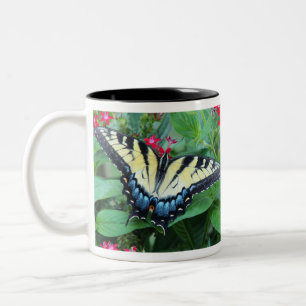 Gelbe Frack-Schmetterlings-Tasse Zweifarbige Tasse