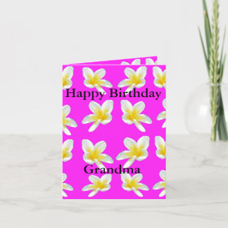 Gelbe Frangipanis auf Rosa, Karte