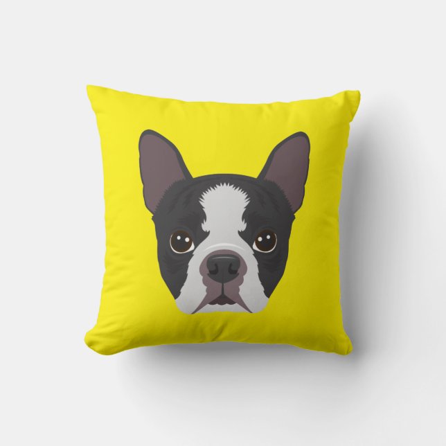 Gelbe französische Bulldogge Kissen (Vorderseite)