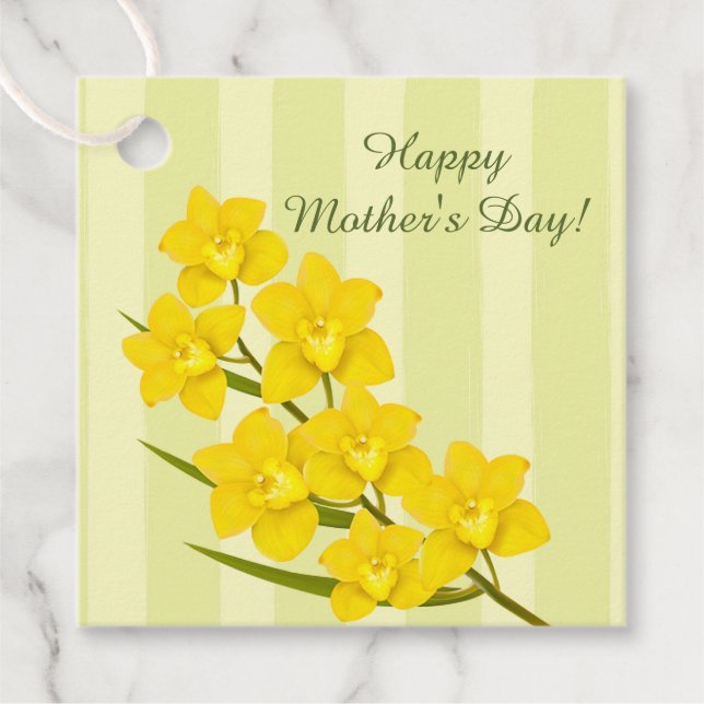 Gelbe Freude Geschenkanhänger (Vorderseite)