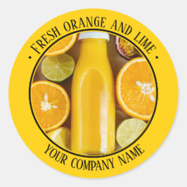 Gelbe, frisch orange und Limone Werbeaktion Runder Aufkleber