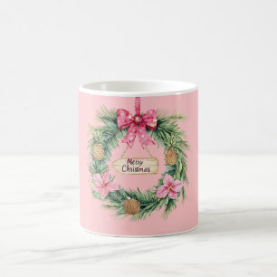 Gelbe Frucht Banane Santa Hut Kaffeetasse
