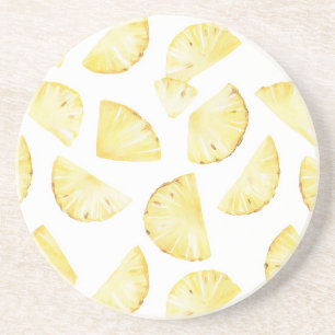 Gelbe Früchte Ananas Getränkeuntersetzer