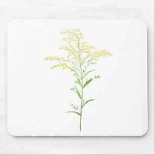 Gelbe frühgoldene Aquarellmalerei Mousepad