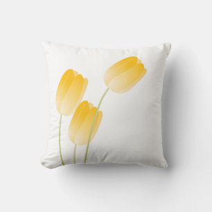 Gelbe Frühlings-Tulpen Blumen Kissen
