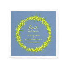 Gelbe Frühlingsblumen Hochzeitsnapkins