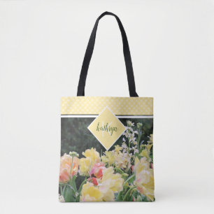 Gelbe Frühlingsblumen und Herzklopfen, Monogramm T