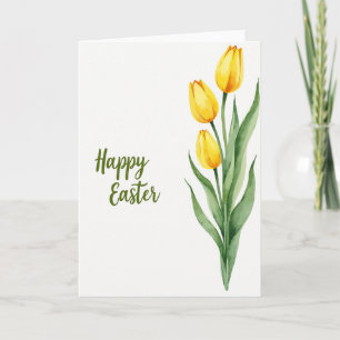 Gelbe Frühlingsblumenkarte Karte