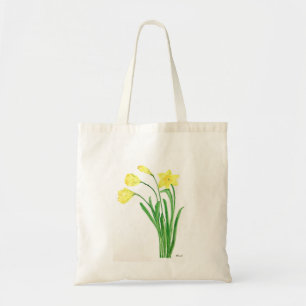 Gelbe Frühlingsblütenfarbe Narzissen Blume Tragetasche