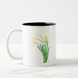 Gelbe Frühlingsblütenfarbe Narzissen Blume Zweifarbige Tasse