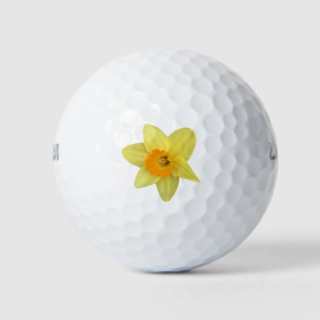Gelbe Frühlingsdrossel Golfball (Vorderseite)