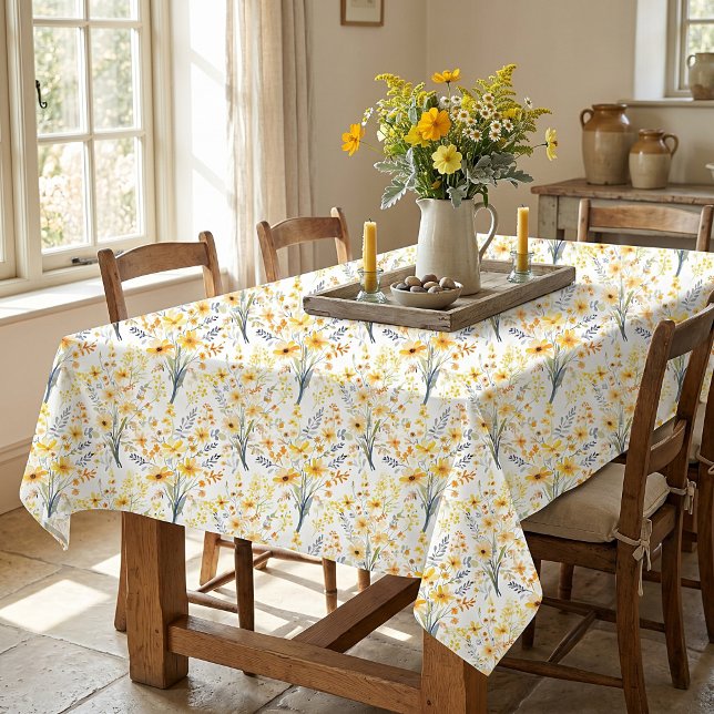 Gelbe Frühlingssonne - Wildblumen Tischdecke (Von Creator hochgeladen)
