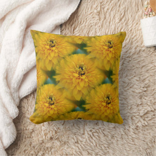 Gelbe Gänseblümchen-Blumen-Naturmuster Kissen