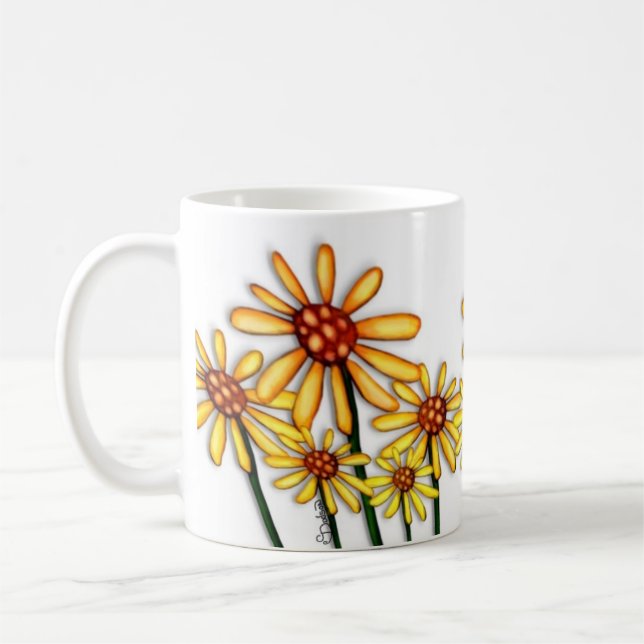 Gelbe Gänseblümchen Tasse (Links)