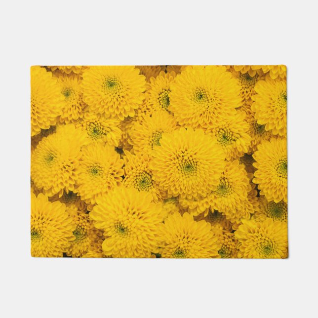 Gelbe Gartenaster Perfekte Blume im Sommer Fußmatte (Vorderseite)