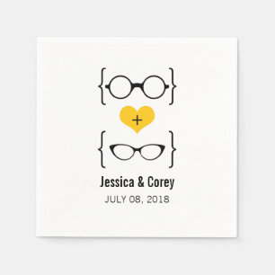 Gelbe Geeky Glas-Papierservietten Serviette
