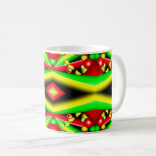 Gelbe Gelbbläschen und Streifen Abstrakt Art Kaffeetasse