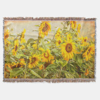 Gelbe Gelbe Blumenfelder Vintage Landkunst