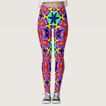 Gelbe Gemusterte Leggings
