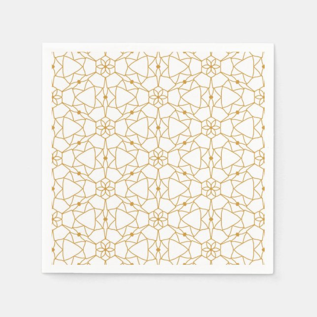 Gelbe Geometrie Serviette (Vorderseite)