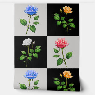 Gelbe geometrische Rose Tapete