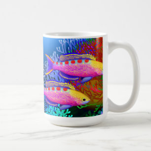 Gelbe gepunktete Anthias Riff-Fisch-Tasse Tasse