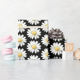 Gelbe gepunktete Gänseblümchen Geschenkpapier