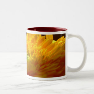 Gelbe Gerbera-Tasse Zweifarbige Tasse