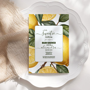 Gelbe, geschlechtsneutrale gelbe Babydusche Einladung