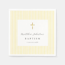 Gelbe geschlechtsneutrale Tauf-Papier-Servietten Serviette