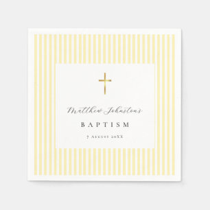 Gelbe geschlechtsneutrale Tauf-Papier-Servietten Serviette