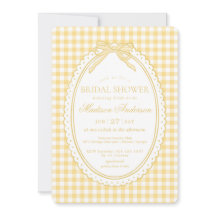 Gelbe Gingham-Kokette-Bow-Bridal-Shower