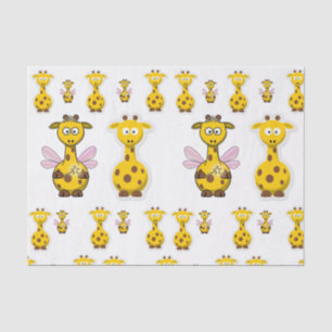 Gelbe Giraffe aus Zierpapier Seidenpapier