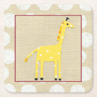 Gelbe Giraffe mit weißen Polka-Punkten