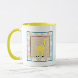 Gelbe Giraffe mit weißen Polka-Punkten Tasse