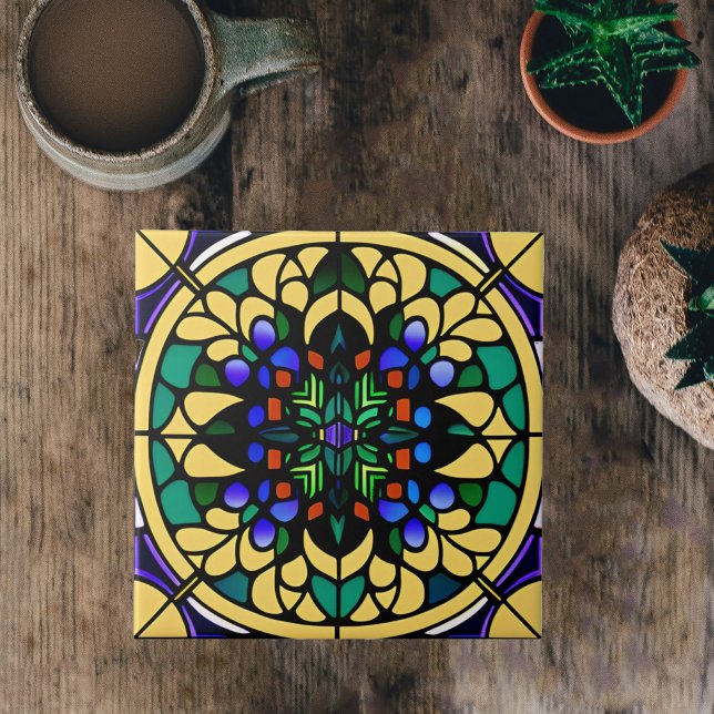 Gelbe Glaskuppel Kunst, Dichtung und Musik Fliese (Von Creator hochgeladen)