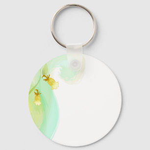 Gelbe Glocken mit Aquarellspülen - Schlüsselanhäng Schlüsselanhänger