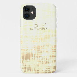 Gelbe glühende Glitzern Elegant Personalisiert Case-Mate iPhone Hülle