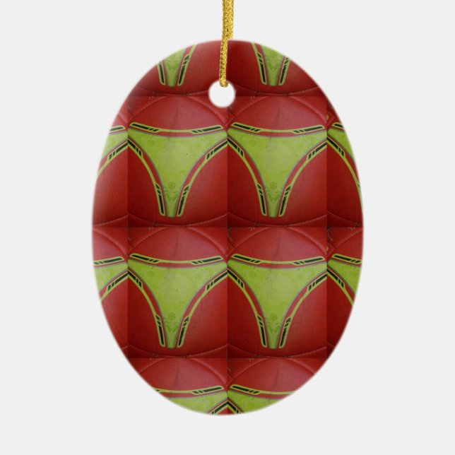 Gelbe goldene Kurven.JPG Keramik Ornament (Vorne)