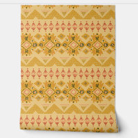 Gelbe goldene Muster Wallpaper