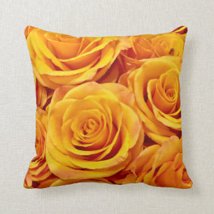 Gelbe goldene Rosen Kissen