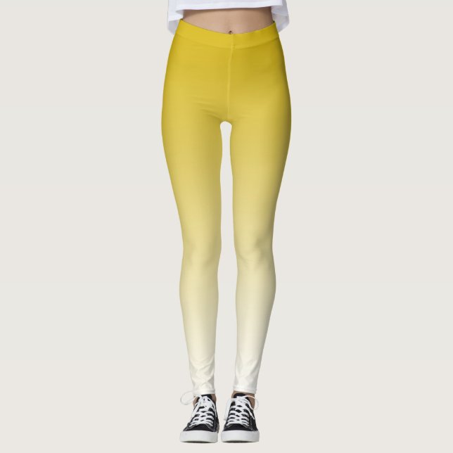 Gelbe Gradient Custom Leggings (Vorderseite)