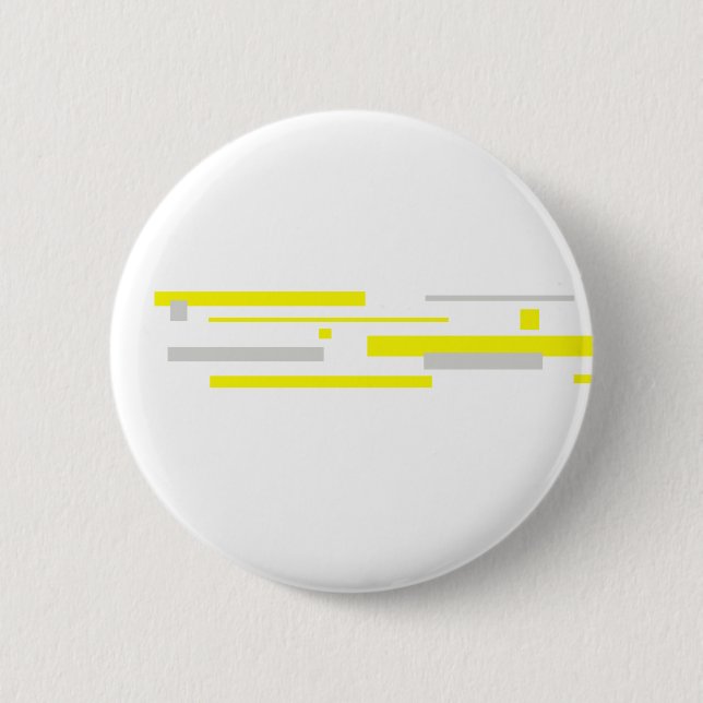 Gelbe graue Blöcke Abstrakte Kunst Button (Vorderseite)